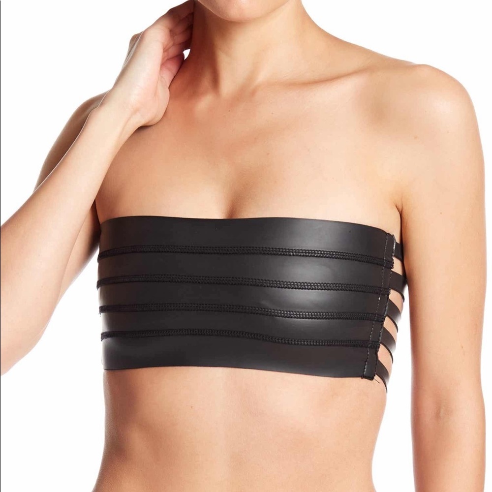 Mikoh Neoprene Bandeau Bikini Top